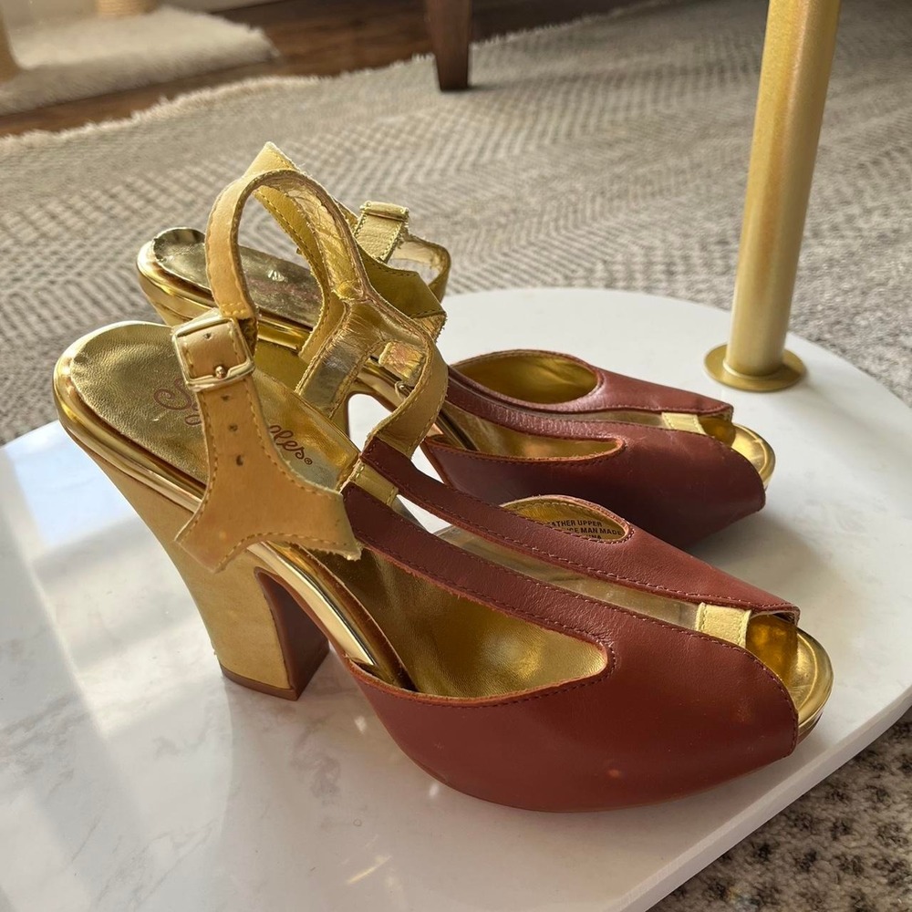 Vintage Seychelles peeptoe platform heels 7.5 Y2K euro pennyLane